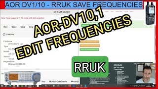 AOR DV110  ADD FREQUENCIES USING RADIO REFERENCE UK [upl. by Brennen756]