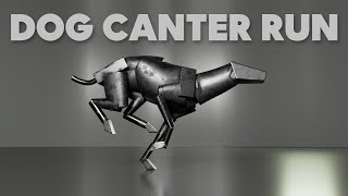 Metal Dog Canter RUN CYCLE 3D Animation [upl. by Wilt876]