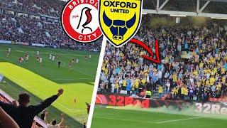 LATE COMEBACK and 3500 OXFORD FANS at Bristol City 21 Oxford United [upl. by Yelyab]