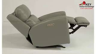 Flexsteel Catalina Leather Rocking Recliner 3900 51  KEY Home [upl. by Ellives]