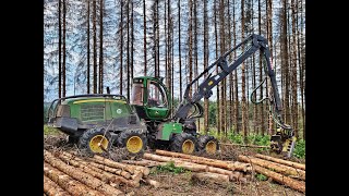 🌲CraneView John Deere 1170G • JohnDeereLogger • Forstbetrieb Klotz • HarvesterAction • DroneView 🌲 [upl. by Nimsaj]