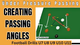 PASSING Football Drill  Creating Angles amp Space  FootballSoccer Drills  U7 U8 U9 U10 U11 [upl. by Jb]