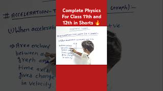 🔥 Acceleration  Time Graph Part1 ll Complete Physics For Class 11th and 12th in Shorts [upl. by Swerdna]