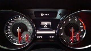 Mercedes Benz SL 500 46l V8 Biturbo 435HP 0250 kmh VMAX Acceleration Speedometer German Autobahn [upl. by Noteloc]