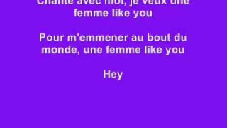 Une femme like you  Kmaro Letre Lyrics on screen [upl. by Ellehcyar]