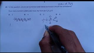 CIE 970113ON14 Q 20  Introduction to Organic Chemistry [upl. by Eiramenna]