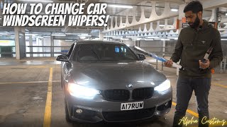 HOW TO CHANGE WINDSCREEN WIPER BLADES ON A BMW 4 SERIES F33 [upl. by Birdella]