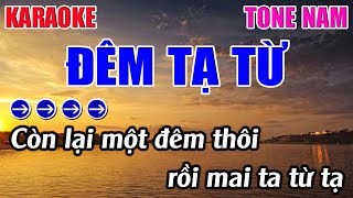 Đêm Tạ Từ Karaoke Tone Nam  Am  Karaoke 9999  Beat Mới [upl. by Sylvester500]