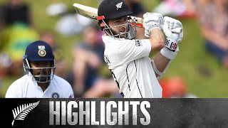 Williamson and Taylor Give NZ Lead  FULL HIGHLIGHTS  BLACKCAPS v India  1st Test  Day 2 2020 [upl. by Yrtnej]