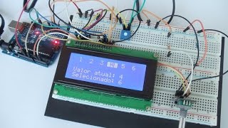 Arduino menu selecionável por encoder e LCD 20x4 [upl. by Walczak]