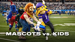 FULL GAME REPLAY Mascots vs Kids Tackle Football Game During Rams Halftime Show [upl. by Ahsinid]