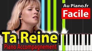 Ta reine Angèle piano accompagnement Karaoke Lyrics [upl. by Acina]