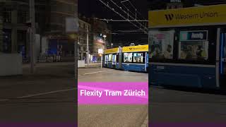 VBZ Flexity Tram beim HB Zürich Stadt Zürich Schweiz 2023  shorts [upl. by Ydnamron]