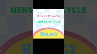 Menstrual Cycle  mnemonic to memorise menstrual cycle biology biologytricks [upl. by Immaj]