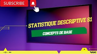 Statistique descriptive S1 Partie 1 Concepts de Base [upl. by Samala]