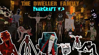 quotFEARCRAFT v3 JUMPSCARE UPDATEquot MCPE Addon  More Dwellers Family  Mod Showcase Creepypasta [upl. by Elaine]