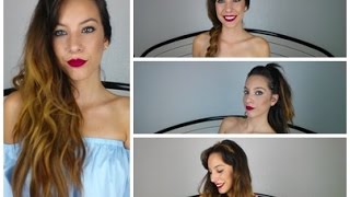 4 PEINADOS FÁCILES CON EXTENSIONES DE CLIP  IRRESISTIBLE ME [upl. by Adiol]