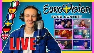 Reagerar på Eurovision Song Contest 2024  Del 7  UK GER SWE FRA ESP ITA [upl. by Mosi]