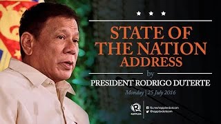 FULL SPEECH President Duterte at SONA 2016 [upl. by Javler]