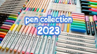 My 2023 Pen Collection with Swatches  AliExpress Bullet Journal amp Drawing Supplies [upl. by Ateekal]