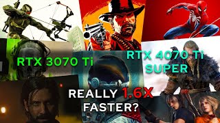 RTX 3070 Ti vs RTX 4070 Ti SUPER  Is it REALLY 16X Faster Part 2 1080p1440p4K [upl. by Htur131]