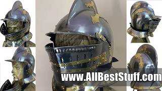 Medieval Burgonet Helmet 16th Century [upl. by Oruam]