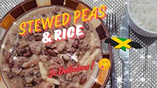 Stewed Peas amp Rice jamaicancooking chef food [upl. by Yesnel]