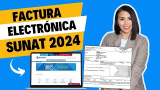 Cómo emitir una Factura Electrónica 2024  SUNAT [upl. by Aninaig]