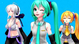 【MMD】High Range Test Miku Len Rin Luka Meiko Kaito IA Gumi Fukase Piko Teto [upl. by Eyllom]