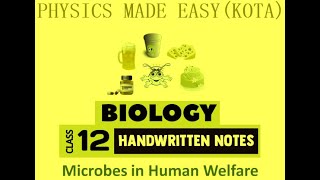 BIOLOGY HANDWRITTEN NOTES MICROBES IN HUMAN WELFARE PROTISTA MONOECIOUS DATE PALM FOR NEET  1 [upl. by Tonkin]