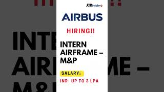 Airbus Internship 2023  Intern  Airframe MampP Engineer  Bangalore Job  OffCampus Drive 2023 [upl. by Wilscam]