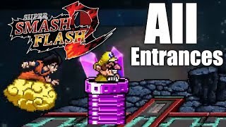 Super Smash Flash 2 Beta  All Entrances [upl. by Les]