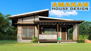 AMAKAN HOUSE DESIGN  HALF CONCRETE NATIVE BUNGALOW HOUSE [upl. by Ennaira]