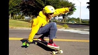 Longboard 🛹 TopMount v DropThrough Power Slides Video [upl. by Sundin953]