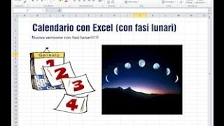 Calendario Excel con Fasi Lunari [upl. by Cirilla]