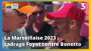 Mondial la Marseillaise à pétanque 2023  partie de cadrage Foyot contre Bonetto [upl. by Samuella]