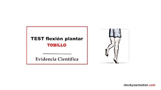 VIDEOpaper Flexión plantar de tobillo TEST [upl. by Emalee24]