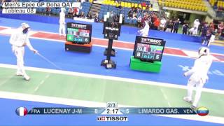 FE M E Individual Doha QAT Grand Prix 2016 T08 02 green LIMARDO GASCON vs LUCENAY FRA [upl. by Acirej]