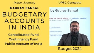 Budgetary Accounts in India Consolidated Fund I Contingency Fund [upl. by Nirehtak689]