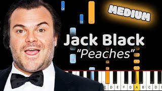 Jack Black Peaches Piano Tutorial Medium [upl. by Arabeila]