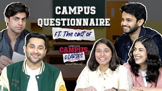 Campus Questionnaire ft the cast of Campus Diaries  Harsh Beniwal  Saloni Gaur  MX Player [upl. by Laise]