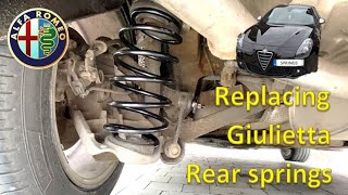 Alfa Romeo Giulietta Rear Springs Replace [upl. by Lama]