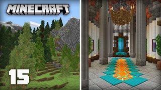 Huge Mountain Progress amp Castle Throne Room  Minecraft 117 Survival Lets Play [upl. by Janelle]