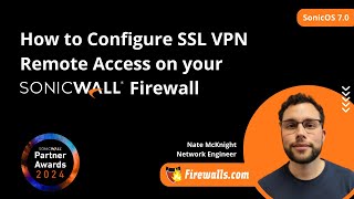 SonicWall Gen 7 How to Configure SSL VPN Remote Access on your SonicWall Firewall [upl. by Arrat]