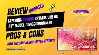 Review  Samsung DU8000  Samsung Crystal 4k UHD TV 43 inch productreview samsung ledtv [upl. by Fenelia]