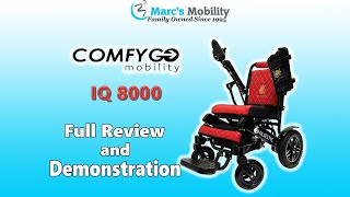 ComfyGO MAJESTIC IQ8000 Remote Controlled Lightweight Electric Wheelchair  Review [upl. by Maleeny961]