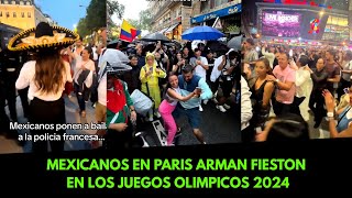 MEXICANOS EN PARIS MEXICANOS ARMAN FIESTON EN LOS JUEGOS OLIMPICOS 2024 🇲🇽🔴Mexicano Reacciona [upl. by Shayna]