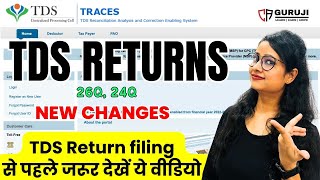 TDS Return filing 2024 New Changes 24Q TDS utility Error  26Q  24Q  How to opt old amp New regime [upl. by Mendez]