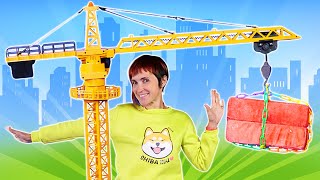 Montiamo una gru a torre Video con le macchinine per bambini piccoli Giochi con con le macchine [upl. by Doughman295]