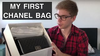 MY FIRST CHANEL BAG  BOY UNBOXING [upl. by Adnalu]